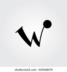 Creative logo design and Unique symbol with music letter w.