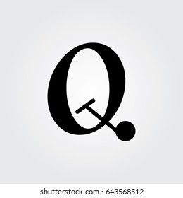 Creative logo design and Unique symbol with music note q.