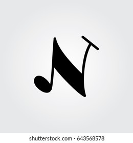 Creative logo design and Unique symbol with music note n.