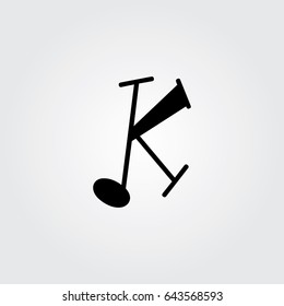 Creative logo design and Unique symbol with music note k.