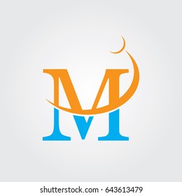 Creative logo design and Unique symbol with moon Swoosh and letter g.
