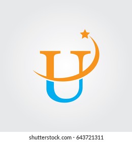 Creative logo design and Unique symbol with letter u.