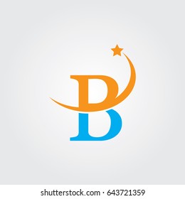 Creative logo design and Unique symbol with letter b.