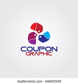 Creative logo design and Unique symbol with coupon.