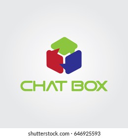 Creative logo design and Unique symbol with chat box.