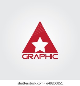 Creative logo design and Unique symbol with pyramid and star.