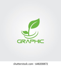 Creative logo design and Unique symbol with leaf.