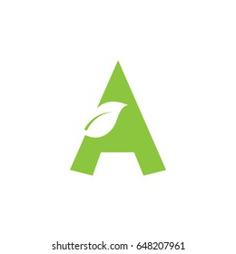Creative logo design and Unique symbol with a and leaf.
