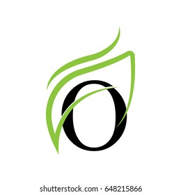 Creative logo design and Unique symbol with o and leaf.