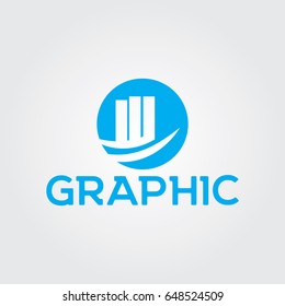 Creative logo design and Unique symbol with finance chart.