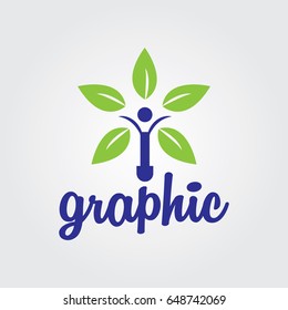 Creative logo design and Unique symbol with leaf and landscape.