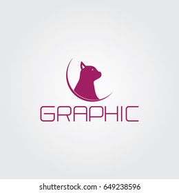 Creative logo design and Unique symbol with cat.