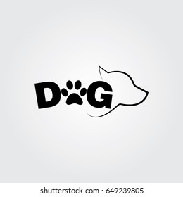 Creative logo design and Unique symbol with dog and paw.