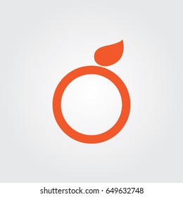Creative logo design and Unique symbol with orange.