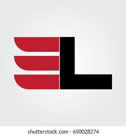 Creative logo design and Unique symbol with wings and l.