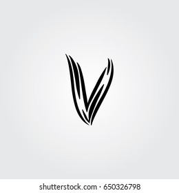 Creative logo design and Unique symbol with v.