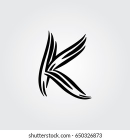 Creative logo design and Unique symbol with k.