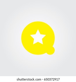 Creative logo design and Unique symbol with star and q.
