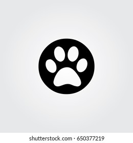 Creative logo design and Unique symbol with paw and o.