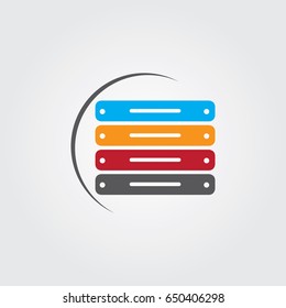 Creative logo design and Unique symbol with servers.