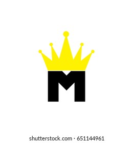 Creative logo design and Unique symbol with crown and m.