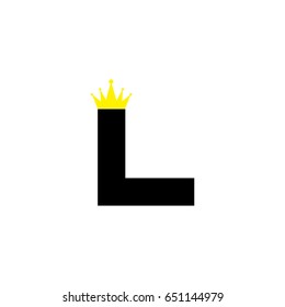 Creative logo design and Unique symbol with crown and l.