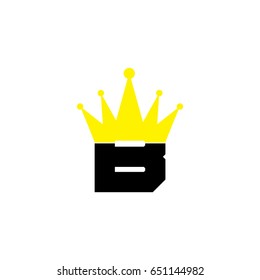 Creative logo design and Unique symbol with crown and b.