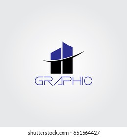 Creative logo design and Unique symbol with building.