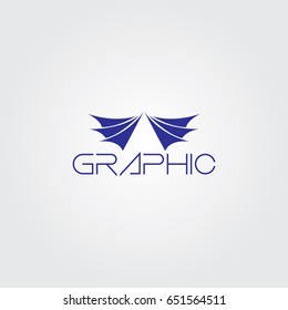 Creative logo design and Unique symbol with dragon wings.