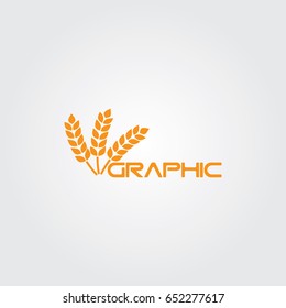 Creative logo design and Unique symbol with wheat.