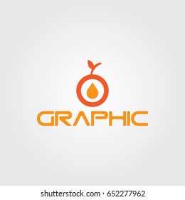Creative logo design and Unique symbol with orange and drop.