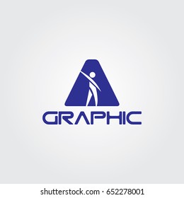 Creative logo design and Unique symbol with letter and a man icon.