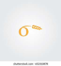 Creative logo design and Unique symbol with wheat and o.