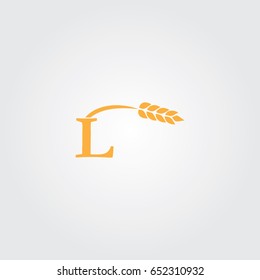 Creative logo design and Unique symbol with wheat and l.