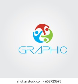 Creative logo design and Unique symbol with people icon.