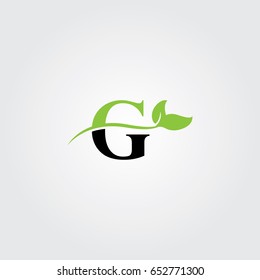 Creative logo design and Unique symbol with leafs and g.
