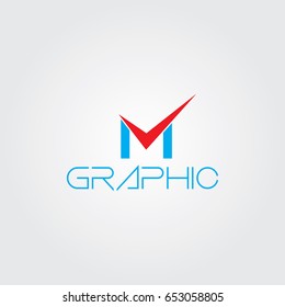 Creative logo design and Unique symbol with letter M.
