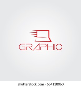 Creative logo design and Unique symbol with laptop.