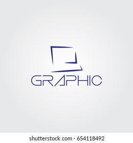 Creative logo design and Unique symbol with laptop.