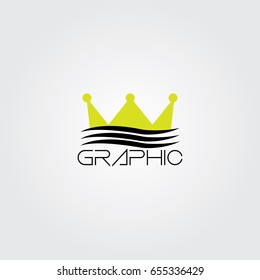 Creative logo design and Unique symbol with crown.