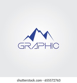 Creative logo design and Unique symbol with mountains.
