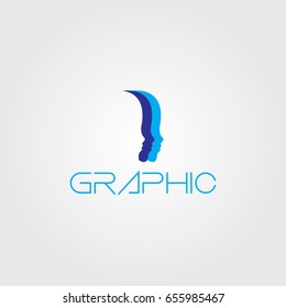 Creative logo design and Unique symbol with man face.