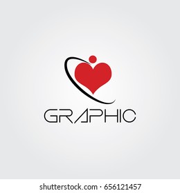 Creative logo design and Unique symbol with heart.