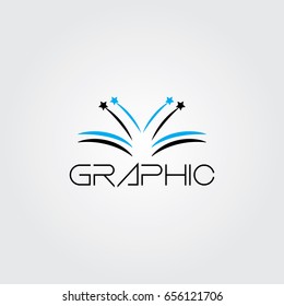 Creative logo design and Unique symbol with book and star.