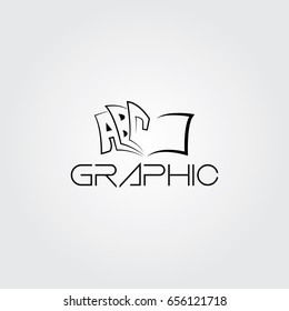Creative logo design and Unique symbol with book.
