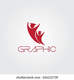 Creative logo design and Unique symbol with people icon.