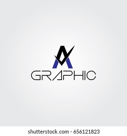 Creative logo design and Unique symbol with letter a and tick.