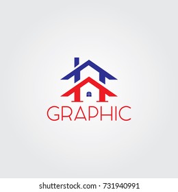 Creative logo design and Unique symbol with house.