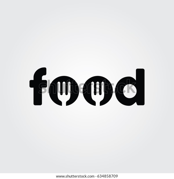 Creative Logo Design Unique Symbol Food Stock Vector Royalty Free