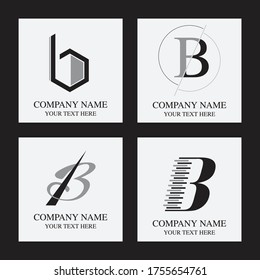 Diseño de logotipo creativo con alfabeto inglés "B"